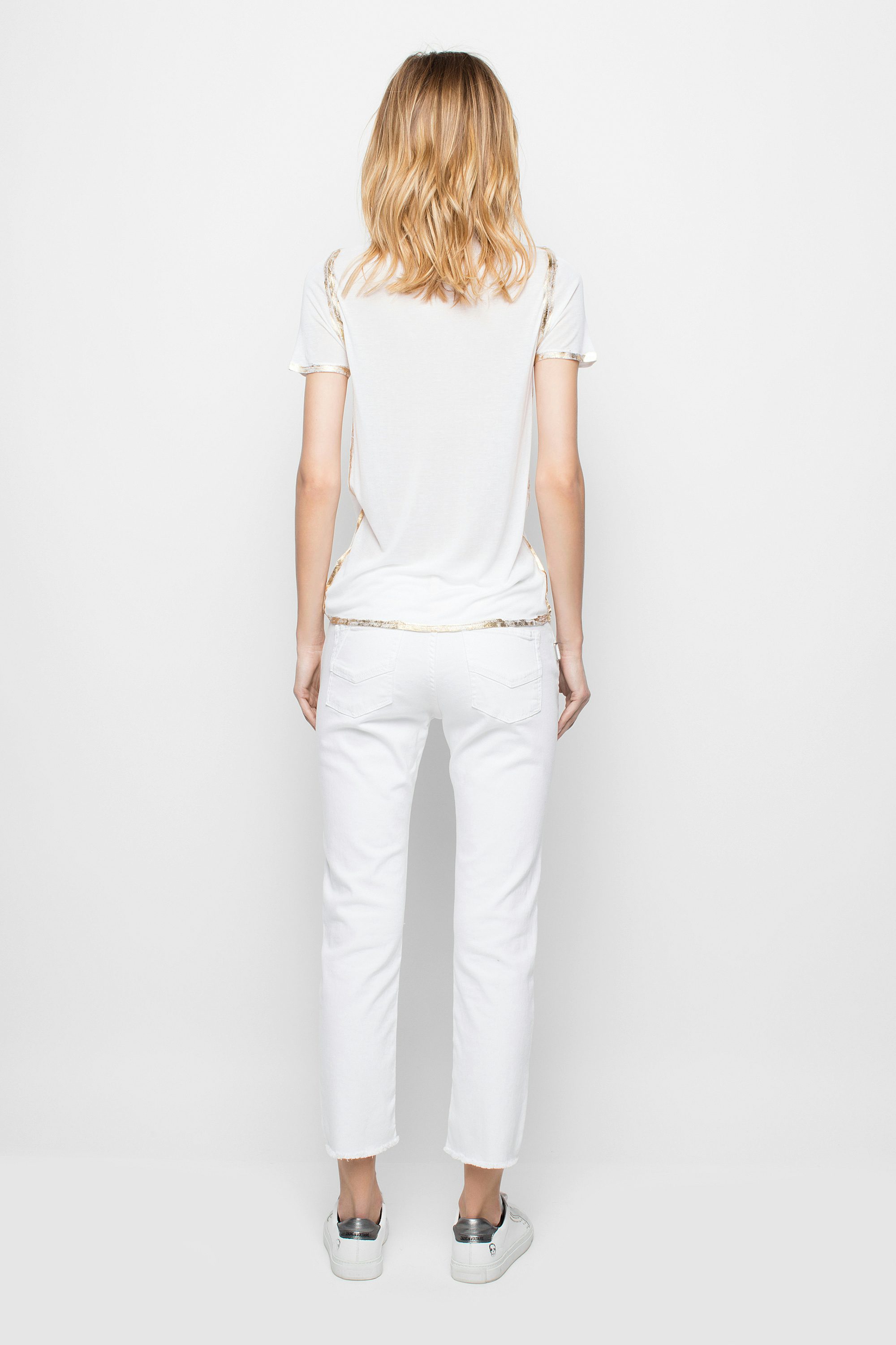 Tino Gold T-Shirt - Metallic finish modal T-shirt